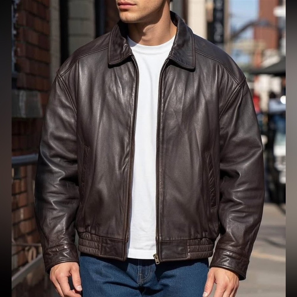 Vintage St John’s Bay Genuine Leather Jacket Size XXL